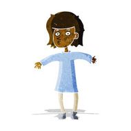cartoon nervous woman N10