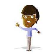 cartoon unhappy boy N10