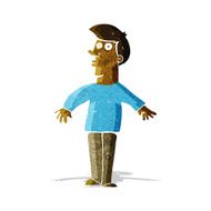 cartoon surprised man N27
