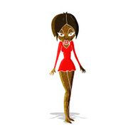 cartoon woman in short dress N2