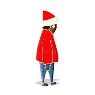 cartoon person in winter clothes N2