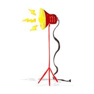 cartoon studio lamp shining N2