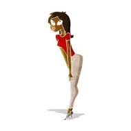 cartoon attractive girl N3