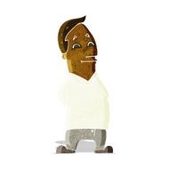 cartoon friendly man N10