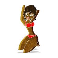 cartoon sexy woman posing