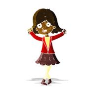 cartoon happy girl N23