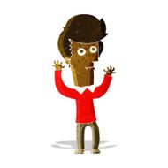 cartoon shocked man N41