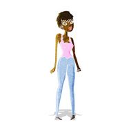 cartoon pretty woman N54