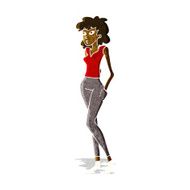 cartoon pretty woman N55