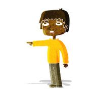 Cartoon Boy Pointing N7