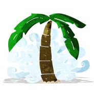 cartoon palm tree symbol