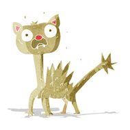 cartoon scared cat N2