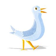 cartoon walking bird N4