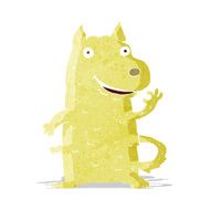 cartoon happy dog N16