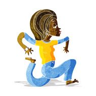 cartoon woman running N2