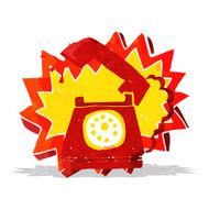 cartoon ringing telephone N11