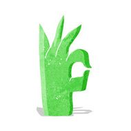 cartoon okay hand gesture N3