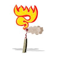 cartoon burning match N11