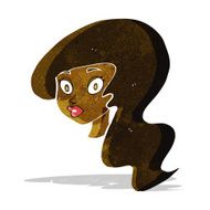 cartoon pretty female face N17
