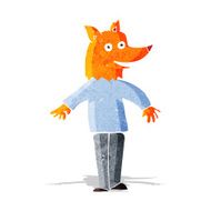 cartoon happy fox man N3