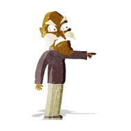 cartoon furious old man N6