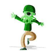 cartoon alien monster man N4