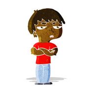 cartoon annoyed boy N8
