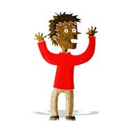cartoon excited boy N32