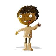 cartoon excited boy N33