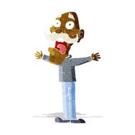 cartoon stressed old man N3