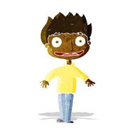 cartoon excited boy N34