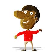 cartoon waving man N32