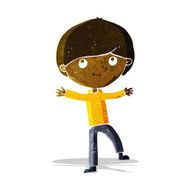 cartoon excited boy N35
