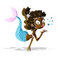cartoon pretty mermaid N11