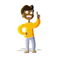 cartoon boy with great idea N2