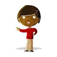 Cartoon Boy Pointing N8