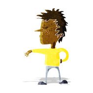 cartoon man making camp gesture N5