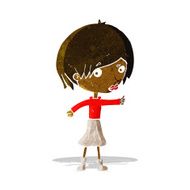 cartoon woman raising eyebrow N3