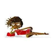 cartoon woman in sexy pose N3