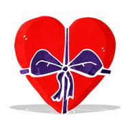 cartoon heart shaped present N2