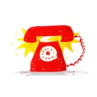 cartoon ringing telephone N12