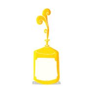 cartoon squirting mustard bottle