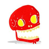 cartoon spooky skull N44