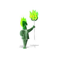 Cartoon Devil With Pitchfork N8
