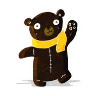 cute cartoon black teddy bear