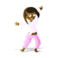 cartoon frightened woman N7