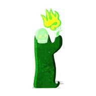 cartoon waving halloween ghoul