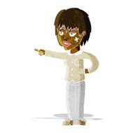 cartoon woman pointing N40