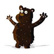 cartoon funny black bear N2