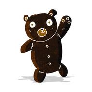 cartoon cute black teddy bear